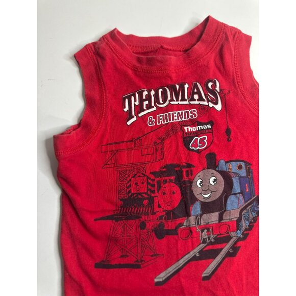Thomas & Friends Toddler Tank Top Train Graphic Cartoon Shirt 24 Months 11"x13" - Picture 3 of 8